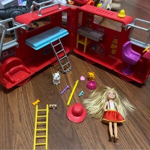 Red Fire Truck Playset Chelsea Barbie